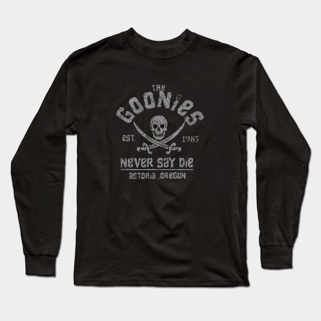 The Goonies - Never Say Die - distressed Long Sleeve T-Shirt by efanmr